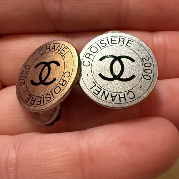 Chanel earrings silver 2000 Autumn clip on silver earrings - Picture 8 of 11